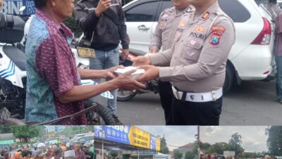 Semarak Bulan Penuh Berkah, Satlantas KP3 Berbagi Takjil, Bertajub Tertip Berlalulintas