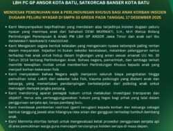 GP Ansor Kota Batu Desak Perlindungan Khusus Anak Korban Dugaan Peluru Nyasar di SMPN 33 Gresik, Negara Diminta Tanggung Biaya & Usut Tuntas