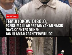 Tokoh adat Dayak, Panglima Jilah, mendatangi kediaman Presiden ke-7 RI, Joko Widodo