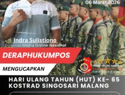 Deraphukumpos Ucapkan Selamat HUT ke-65 Kostrad Singosari Malang