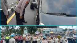 Polres Pasuruan Siagakan Personel di Exit Tol Purwodadi Untuk Antisipasi Kerusuhan Suporter.