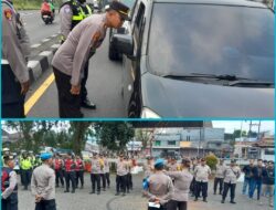 Polres Pasuruan Siagakan Personel di Exit Tol Purwodadi Untuk Antisipasi Kerusuhan Suporter.