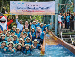 Keceriaan Anak Yatim Warnai Gathering Sahabat Kebaikan Yatim BSI Maslahat di Hawai Waterpark Malang