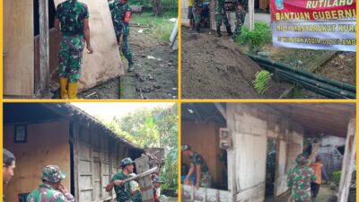 Wujud Kepedulian TNI, Koramil 0812/12 Modo Mulai Bongkar Rumah Warga dalam Program Rutilahu TA 2026