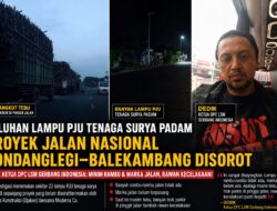 Puluhan Lampu PJU Tenaga Surya di Proyek Jalan Nasional Gondanglegi–Balekambang Padam, LSM Soroti Keselamatan Pengguna Jalan