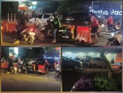 Road Barrier di Jalan Basuki Rahmat Mengakibatkan Laka Lantas