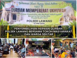 Polsek Lawang Gelar Penyembelihan Hewan Qurban