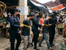 POLRES BANGKALAN SIKAT DUA PELAKU PENYEMPROTAN AIR CABAI DI PASAR PATEMON, STATUS TERSANGKA RESMI DISANDANG!