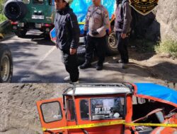 MAUT DI JALUR MISTERIUS GUNUNG BROMO: JIP WISATA HANCUR LEBUR, SOPIR DAN PENUMPANG TEWAS DI TKP