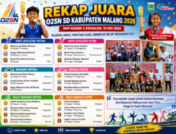 O2SN SD Kabupaten Malang 2026 Berlangsung Meriah, Berikut Rekap Juara Berbagai Cabang Lomba