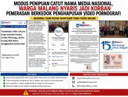 Modus Penipuan Catut Nama Media Nasional, Warga Malang Nyaris Jadi Korban Pemerasan Berkedok Penghapusan Video Pornografi