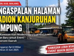Pengaspalan Halaman Stadion Kanjuruhan Rampung, Wajah Kawasan Kepanjen Kian Modern dan Nyaman