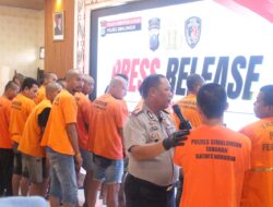 Sat Reskrim Polres Simalungun Rilis Pengungkapan 43 Kasus 3C, 69 Tersangka Diamankan