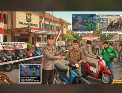 Kabar Gembira, Polres Gresik Kembalikan Motor Hasil Curian Kepada Pemilik Tanpa Dipungut Biaya