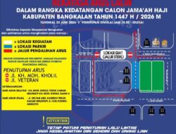 Jelang Kedatangan Calon Jama’ah Haji, Satlantas Polres Bangkalan Siapkan Rekayasa Arus Lalu Lintas