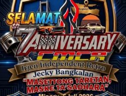Irjen Independen Retro Jecky Bangkalan Ucapkan Selamat Hari Jadi ke-7 CMCR Madura