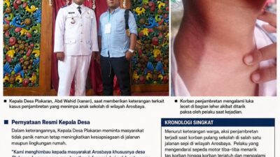 Kades Plakaran Ajak Warga Tingkatkan Kewaspadaan Setelah Anak Sekolah Jadi Korban Kejahatan Jalanan