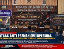 Satgas Anti Premanisme Diperkuat, BNPM Bangkalan Hadiri Sosialisasi Pembinaan Ormas di Bakesbangpol