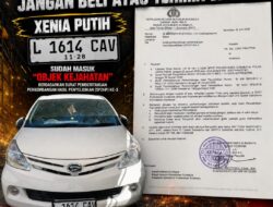 AWAS PIDANA JANGAN BELI ATAU TERIMA GADAI!!! Xenia Putih Nopol L 1614 CAV Sudah Masuk “Objek Kejahatan”, Siap-siap Disita Paksa