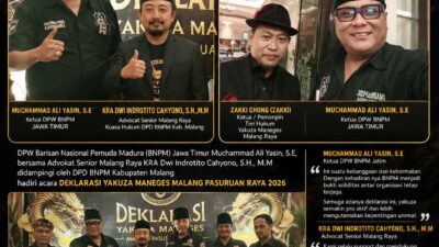 DPW BNPM Jatim dan Advokat Senior Malang Raya Hadiri Deklarasi Yakuza Maneges Malang–Pasuruan Raya 2026
