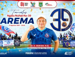 Sekda Kabupaten Malang Budiar Anwar Ucapkan Selamat HUT Arema ke-39, Dorong Semangat Persaudaraan dan Kebersamaan