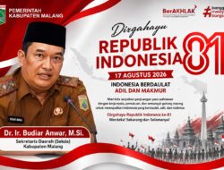 Sekda Kabupaten Malang Budiar Anwar Ucapkan Selamat HUT RI ke-81