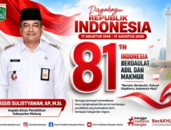 Kadisdik Kabupaten Malang Bagus Sulistyawan Ajak Masyarakat Semarakkan HUT RI ke-81 dengan Semangat Persatuan dan Kemajuan Pendidikan