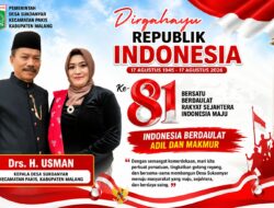 Kades Sukoanyar Sampaikan Ucapan HUT RI ke-81: Momentum Memperkuat Persatuan dan Semangat Membangun Desa