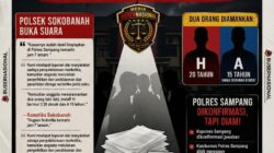 Diduga Terlibat Kasus Sabu, Dua Orang Diamankan Polsek Sokobanah, Polres Sampang Pilih “Bungkam”