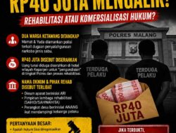 Dugaan “Pengondisian” Perkara Narkoba di Malang Disorot, Rp40 Juta Disebut Mengalir: Rehabilitasi atau Komersialisasi Hukum?
